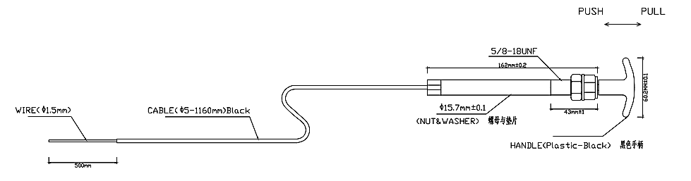 Universal Vehicles Control Cable Assembly High Temperature Resistance
