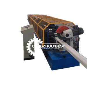 Germany Steel Profile Soffit Panel Pipe Type Down Spout Roll Forming Machine