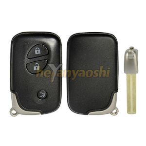 Cheap Lexus 3 Buttons Smart Key Shell with Emergency Key Insert for sale