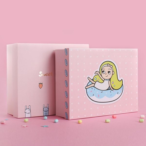 Cute wholesale foldable Custom printing cardpaper toy storage box folding gift toy box