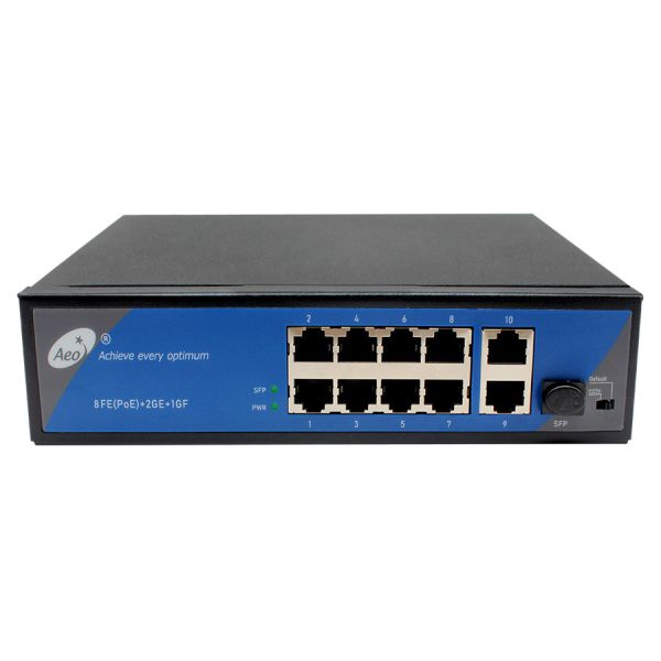 Quality 8 Port 2 Gigabit Uplink Industrial POE Ethernet Switch wholesale