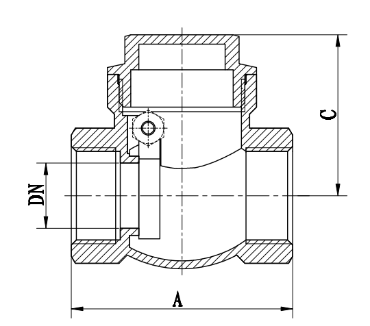 4" Brass Swing Check Valve