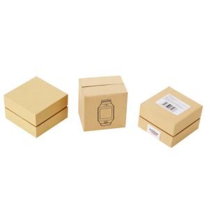 Foam Insert Square Kraft Electronics Packaging Box 120*120*100mm