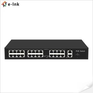 Cheap 24 Port 10/100M 10g SFP PoE Ethernet Switch with 2 x Gigabit Uplink for sale