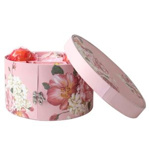 Multifunctional Cylinder Shaped Corrugated Box , Round Jewelry Case 4color