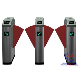Outdoor Flap Barrier Gate Swiping Card Barcode Stadium Anti trap Function