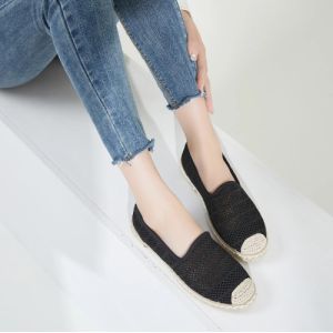 Customized Espadrille pull on Shoes Cotton Lined Round Toe Shape