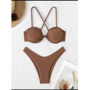 Cheap Stylish Swimming Suits Bikini With Removable Padding For Beach Black Sexy Bikini Womens Underwear Sets for sale