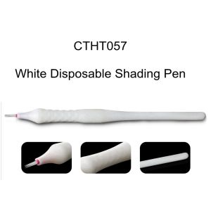 Cheap #21R Blade Attached White Shading Manual tattoo Eyebrow Pen Handmade for sale
