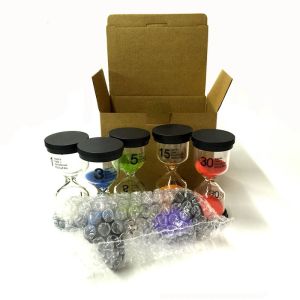 Custom Hourglass Sand Timer 1 Minute - 30 Minutes 6 Pcs Sand Timer Hourglass Set