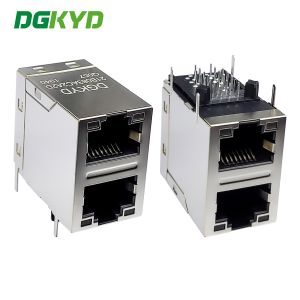 Multi port Ethernet filter RJ45 8P7C 100Mbps connector 6U 2X1 modular socket