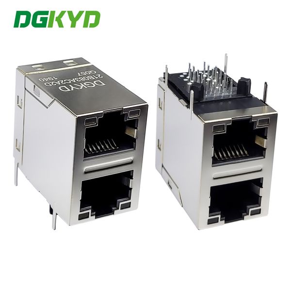 Multi port Ethernet filter RJ45 8P7C 100Mbps connector 6U 2X1 modular socket