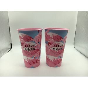 Disposable 3D Lenticular Cup , Customized Plastic Yogurt Cup Food Containers