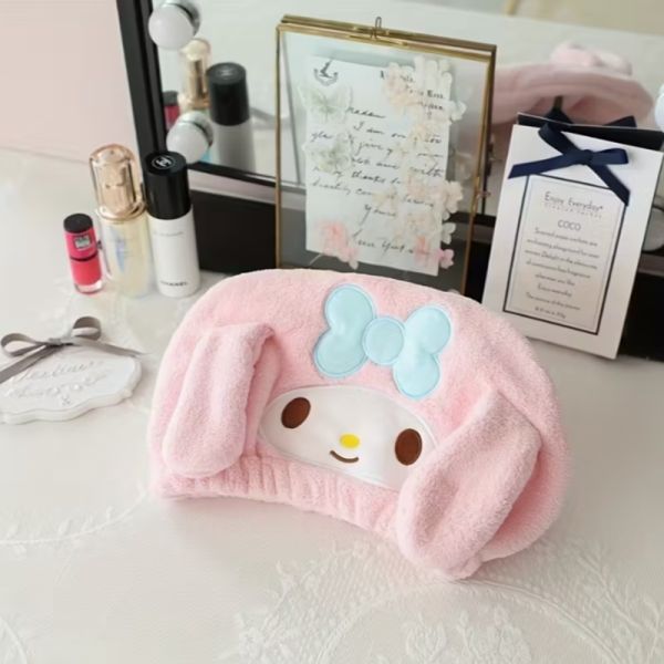 Sanrio Character Quick-Dry Hair Wrap – Plush Lightweight Microfiber Hair Towel