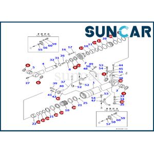 Komatsu Arm Cylinder Sealing Kit 707-99-59740 7079959740 For PC290-8K PC270-8 PC270LC-8