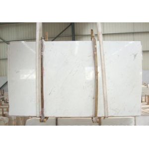 White Kitchen Marble Countertops And Backsplash , Huge Marble Tile Countertops