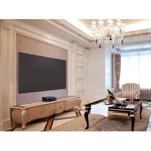 133 Inch Silver Fixed Frame Screen , 3D Home & Movie Projection Screen Aluminum
