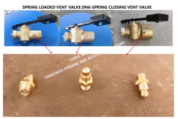 DN6 Size Spring Loaded Vent Valve with Threaded Connection Compliant to CB/T3778
