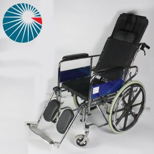 Solid Multi - Functional High Backrest Foldable Wheelchair With Commode