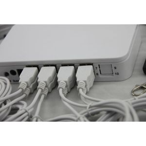 COMER Universal tablet floor pedestal with alarm and charging 8 port systems