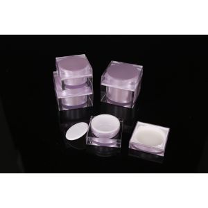 hand lip crystal pump empty square white Screen Printing Airless 30ml Cosmetic