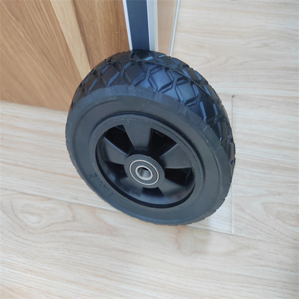 Small Heavy Duty Solid Rubber Wheels 6 Inch Metal Rim Solid Wheels For Hand Trucks
