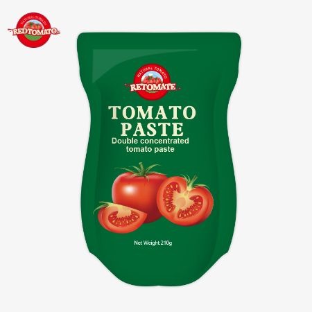 Quality The 210g Stand-Up Sachet Tomato Paste Conforms To ISO  HACCP BRC  And FDA Production Standards wholesale