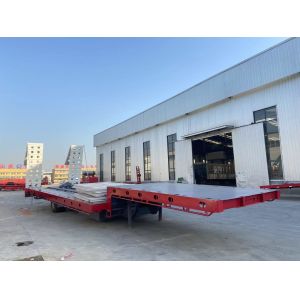 60-100T Heavy Duty Lowbed Trailer With Multi Axle Hydraulic 12 Tires