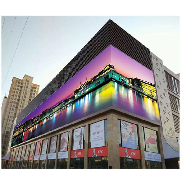 8500nits Brightness Outdoor P10 P15.6 Flexible Building Window Curtain LED Mesh