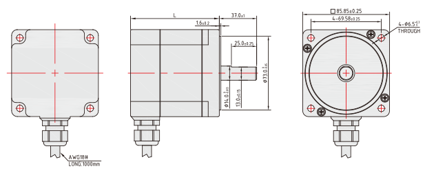 Nema 34 4.5N.M 6A Bipolar IP65 Waterproof Stepper Motor