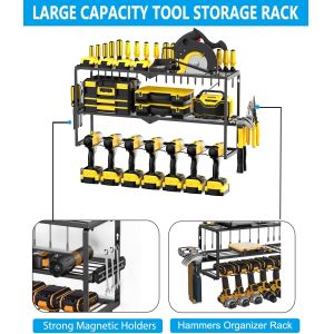 Fabric Type Pegboard Power Tool Organizer Utility Storage Rack with 7 Cordless