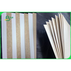 Virgin Pulp Flip Side Kraft Paper Sheet One Side Solid White Back Side Brown