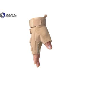 Custom Military Tactical Gloves Half Finger Airsoft Cycling Polyester Material