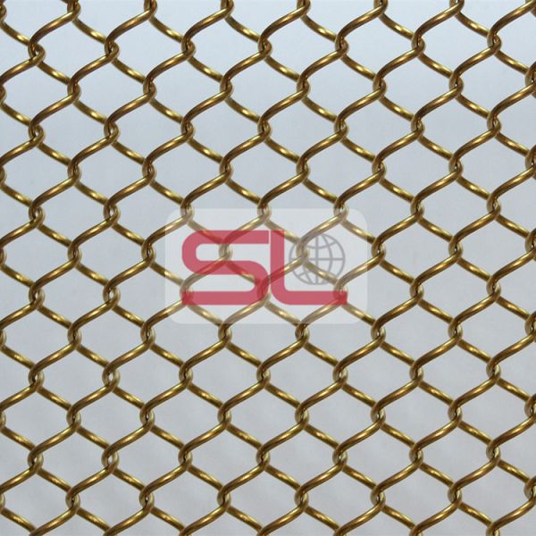 Customized Brass Ring Mesh Curtain with 60% Open Area for Architectural