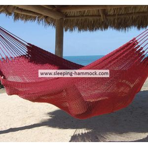 Beautiful Double Person Large Mayan Hammock Hand Woven For Outdoor Beach Red