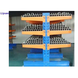 China Industrial Structural Cantilever Rack Powder Coated Blue Coating Adjustable Column on sale