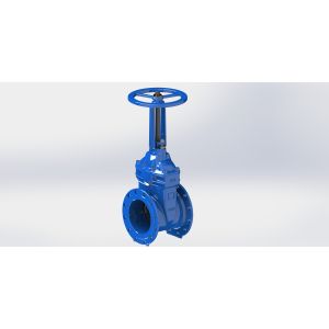 Cheap FBE Coated Gate Valve With Rubber Wedge Rising Stem Outside Screw And Yoke for sale