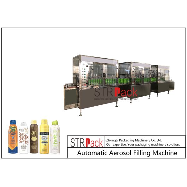 Quality 1200Cans/H 600ml Aerosol Filling Machine For Sunscreen Spray Production wholesale