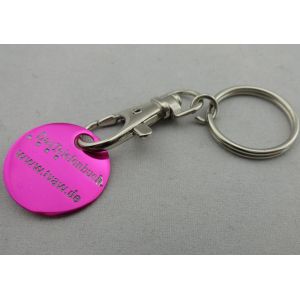 China Anodized Trolley Coin, Aluminum Personalised Trolley Coin Keyring with Soft and Key Chain on sale