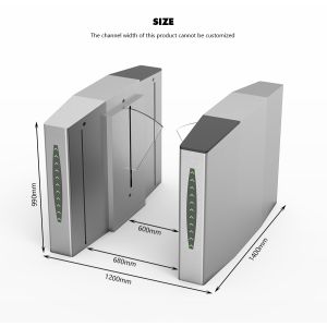 HCW Wing Gate Turnstile with 40W DC Brushless Motor RS485/RS232 Interface and 4