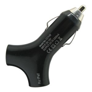 Cheap Y shape style Dual USB 2port Car Charger Adapter for The New iPad 3 2 iPhone 5 Black for sale