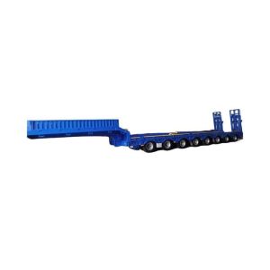 3/4/5 Axle 60 Ton Gooseneck Heavy Duty Semi Trailer Customized Size Low Bed