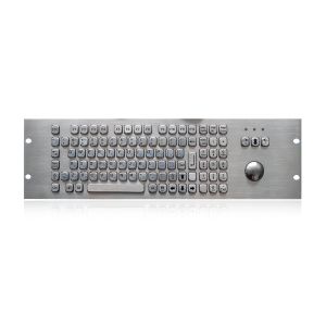 China 100 Keys 19U Explosion Proof Industrial Metal Keyboard With 38mm Trackball With PS2 on sale