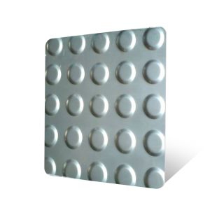 1.2mm 1.5mm Checkered Stainless Steel Plate With Flat Round Projections AiSi