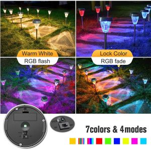 Solar Powered Path Lights ABS Material for Solar Garden Landscape Decorative