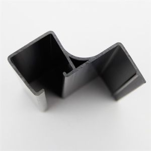 4 Meters JY-2080 Black Plastic U Channel 40mm For Roller Track