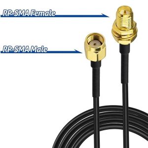 RG174 Coaxial RP SMA Male to RP SMA Female Antenna Extension Cable for Wifi