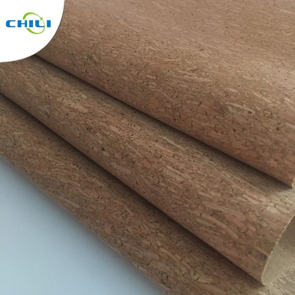 Quality Women Shoes Cork Leather Fabric Knitted Fabric Backing Customized Color wholesale