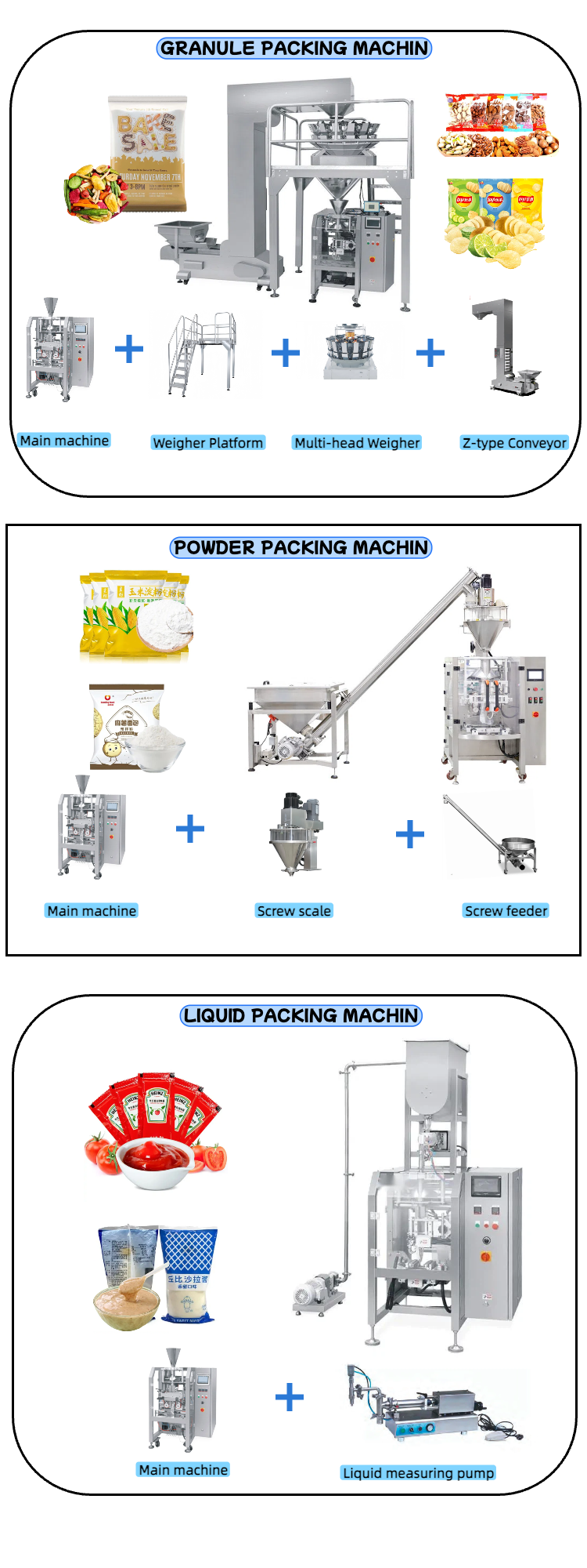 Large Vertical Packing Machine For Snack Food Processing Plants