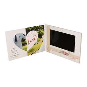 CMYK Invitation Lcd Video Greeting Card Digital Book 1200*600 Pixel With USB